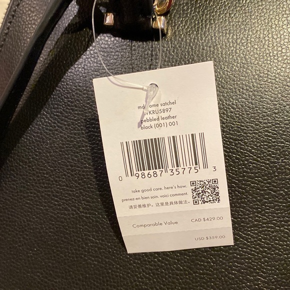 Kate Spade Medium Dome Patterson Drive Black Crossbody Satchel Purse Bag NWT - Picture 7 of 10